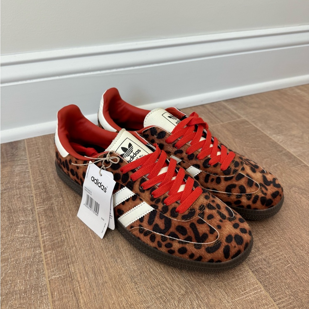 Adidas Samba OG Red Leopard JI2734 Women's Sneakers Cheetah Pack - Picture 4 of 7